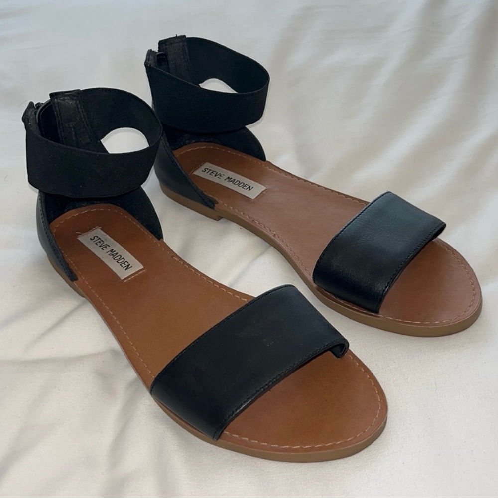 Steve Madden black summer sandals strappy sandals size 8
